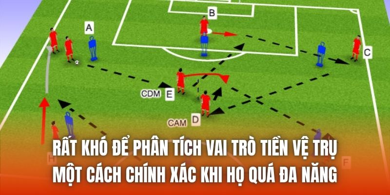 Rất khó để phân tích vai trò tiền vệ trụ một cách chính xác khi họ quá đa năng