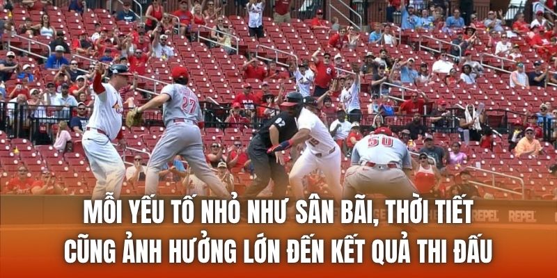 Mỗi yếu tố nhỏ như sân bãi, thời tiết cũng ảnh hưởng lớn đến kết quả thi đấu
